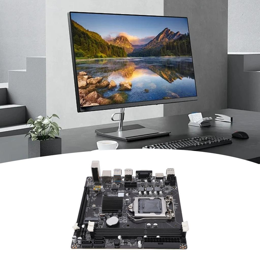 H81 Motherboard Support for   I3 I5 I7 Dual Channel DDR3   ITX Gaming Main Board with Serial ATA 6GbCelsiuss M.2 NVMe Slot PCI Express X16