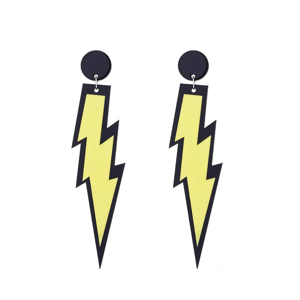 Lightning Earrings Women Colorful Alloy Jewelry Fashion Ornament Decoration