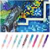 Diamond Painting Art Sticky Drill Dot Pen with 6 Drill Pen Picking Heads and 1 Clay Resin 5D Diamond Painting Pen DIY Art Crafts