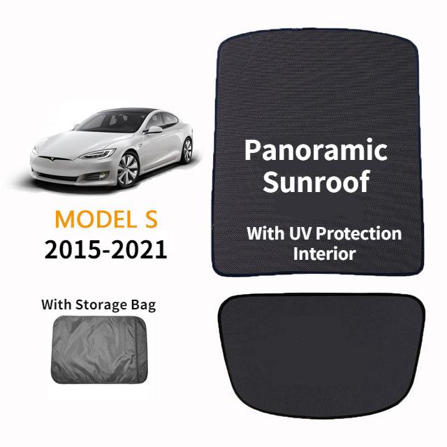 Car Glass Roof Sunshade For Tesla Model S Front Rear Sunroof Windshield Skylight Blind Shade Net UV Protection Interior