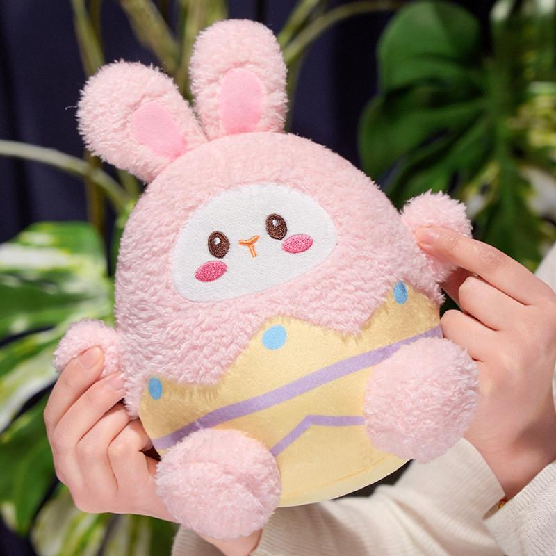 Easter Rabbit Eggshell Plush Toy Stuffed Doll Room Bed Decoration Kids Gift