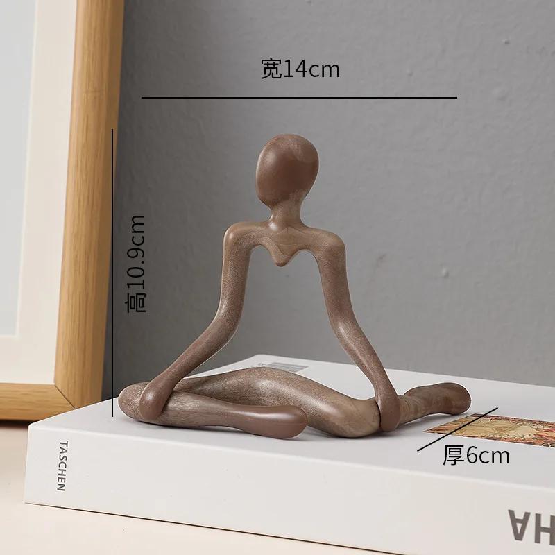 Nordic Light Luxury Style Abstract Figure Home Decoration Ornaments Sitting Posture Statue Crafts Desktop Decor Artworks