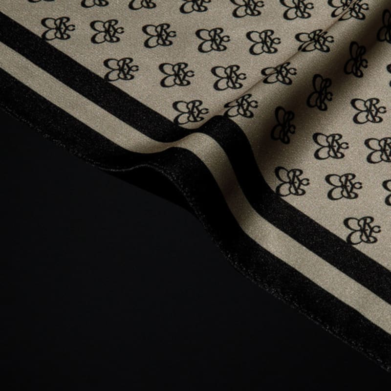 RECLOW R-MONOGRAM SCARF BEIGE Scarf