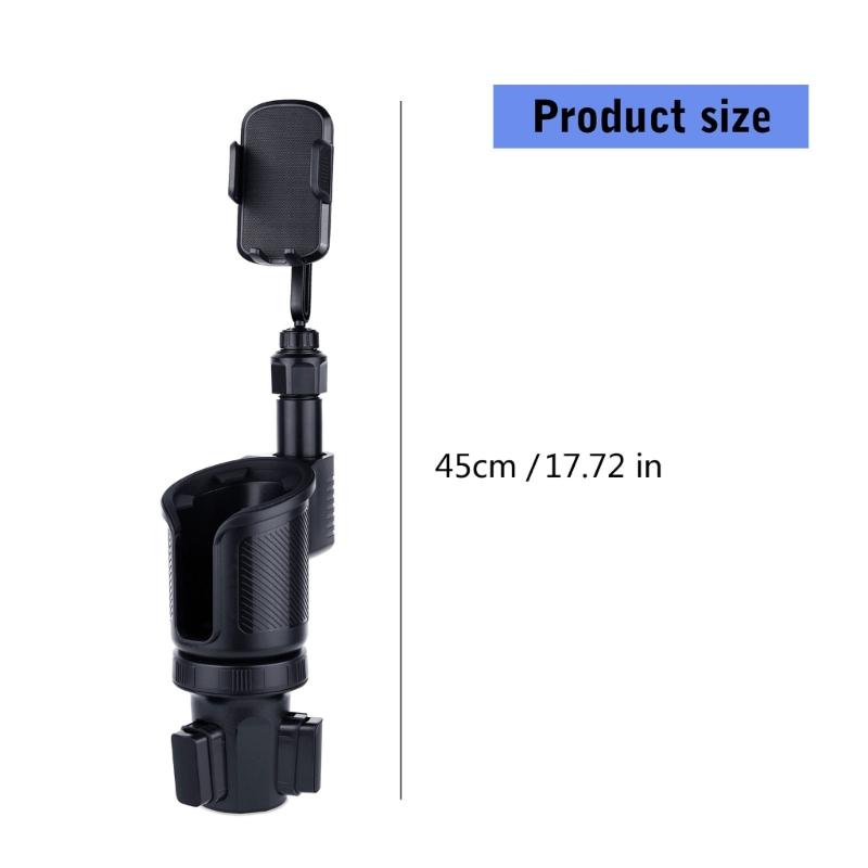 Universal Car Cup Holder Expander & Phone Stand 360 Rotating Designs Vehicle Phone Hold for 4.7 To 7.2 Inch Smartphones