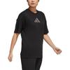 T Shirts Women's Black Crew Neck Moderate Straight Fit H55256