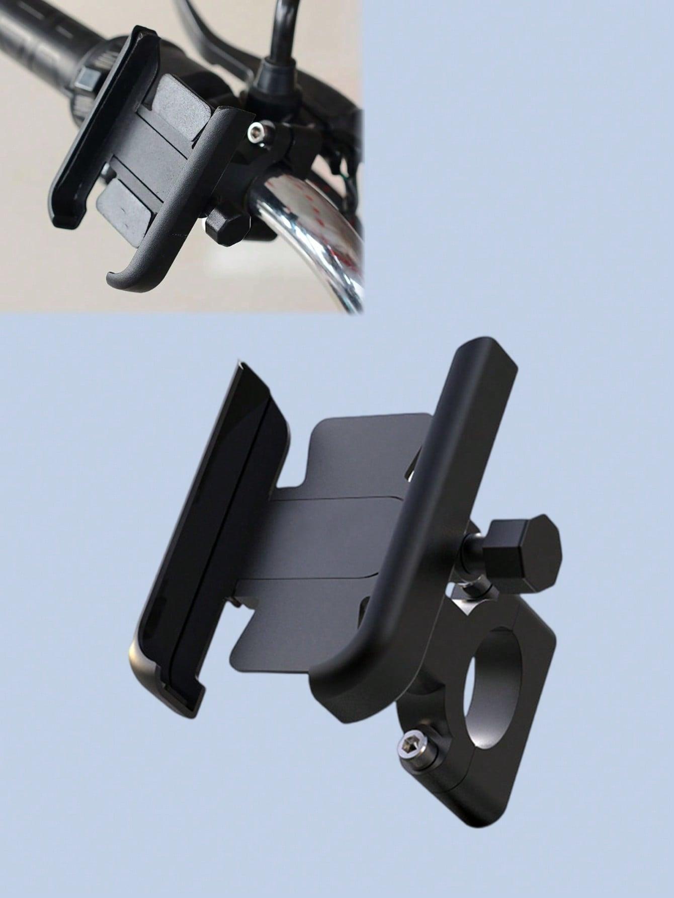 

Universal Aluminum Alloy Motorcycle/Bicycle Phone Holder, Adjustable, Shock-Absorbing Silicone Pads, 4-7 Inch Phones Compatible,