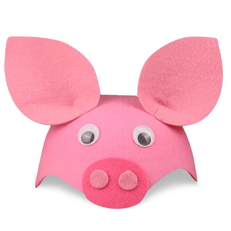 Cartoon Animal Hats Pink Pig Cap Yellow Bee Polka-dot Dog And Rabbit Animal-themed Hats Birthday Party Cosplay Gift And Headwear