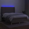 Maison Exclusive - Sommier à lattes de lit matelas et LED Taupe 140x200 cm Tissu
