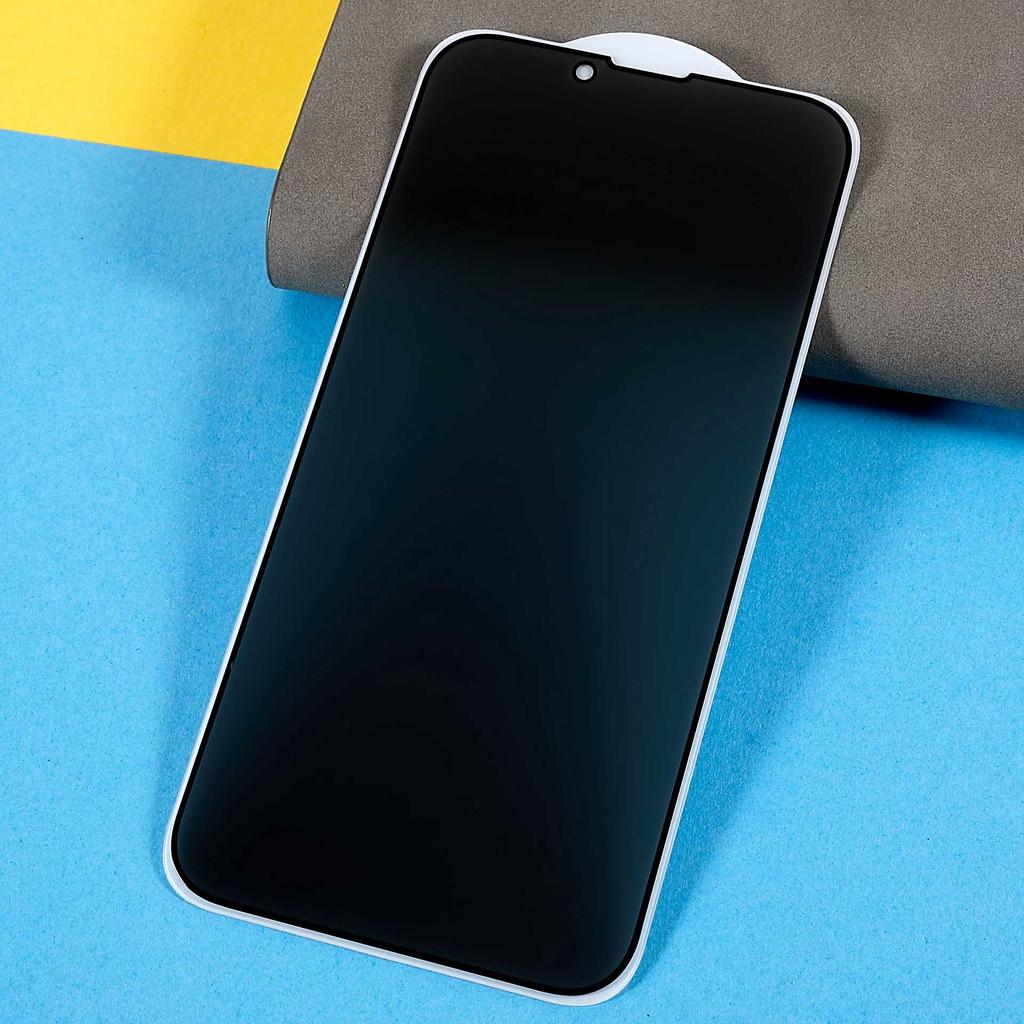 Anti-spy Tempered Glass Full Screen Protector for iPhone 14 6.1 inch,Bright Silk Printing Edge Full Glue Matte Screen Film