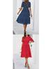 European & American Women's Polka Dot Casual Lace-up Long Dress - Spring & Summer Collection