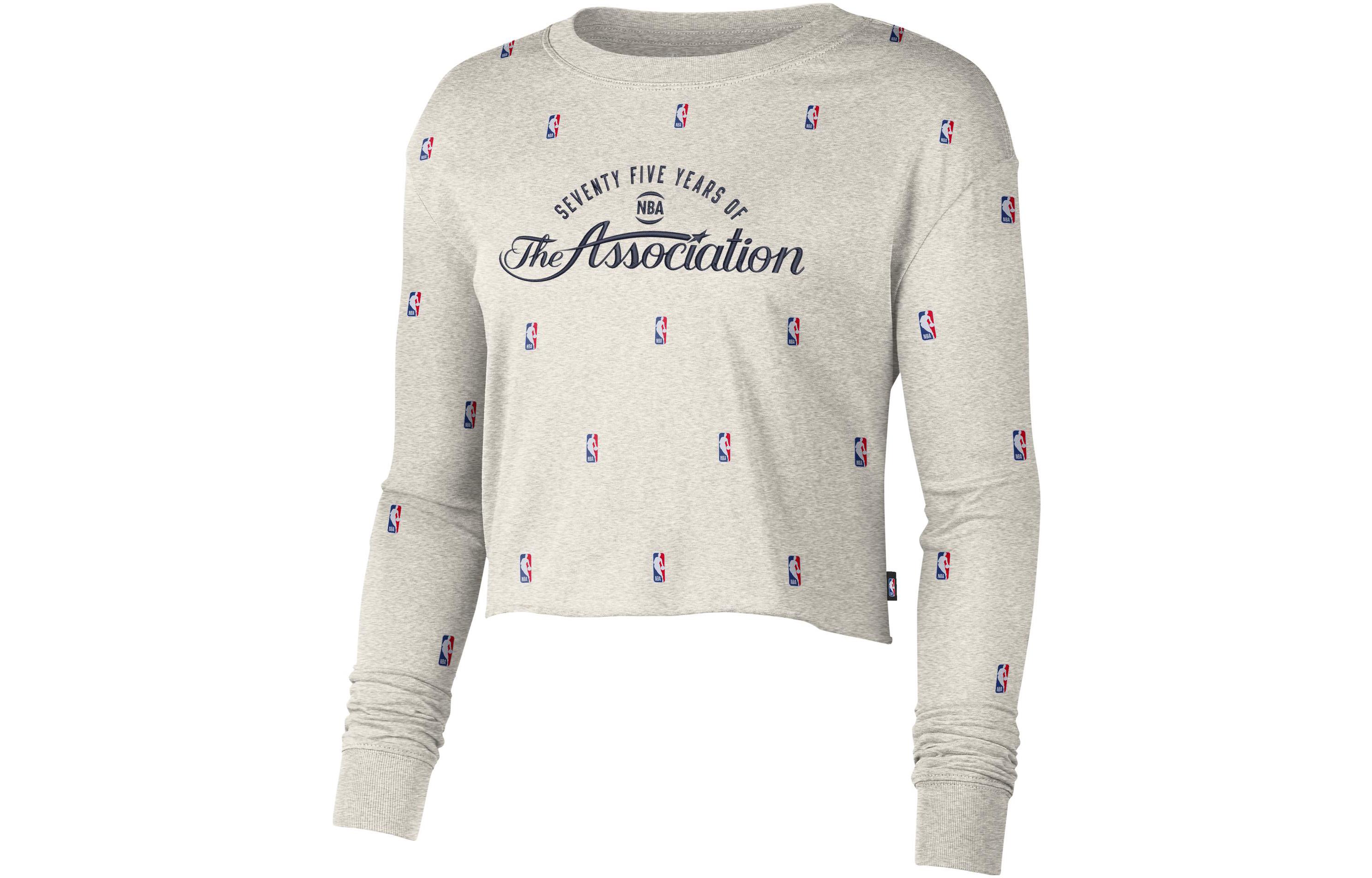 

Nike NBA Crop Tops Women s Gray Crew Neck Moderate DN3623-051 L