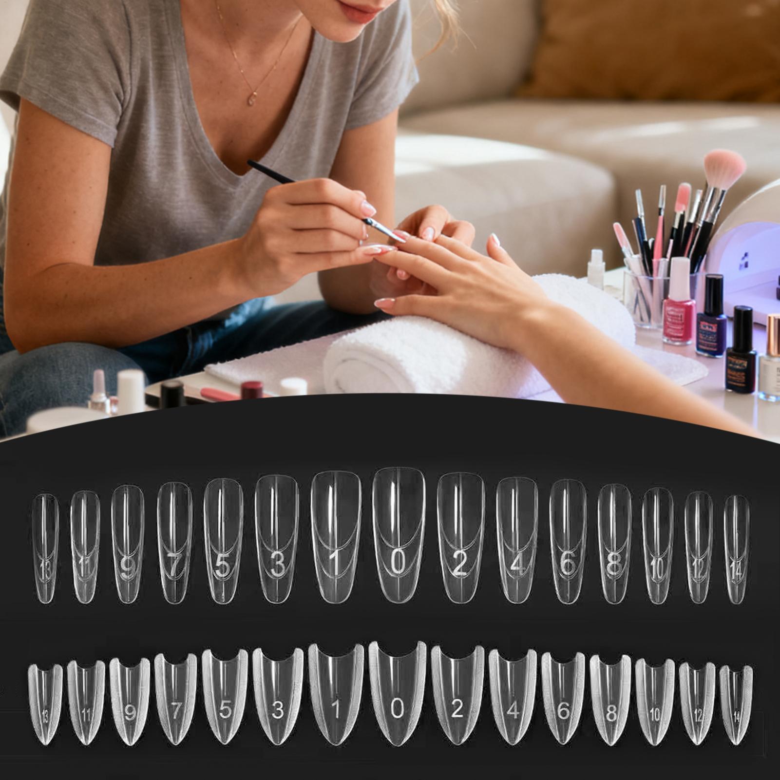 Professional Nail Extension Forms with Sandwich Structure, Reusable Nail Tips for DIY Art & Beginners, Home Salon Supplies