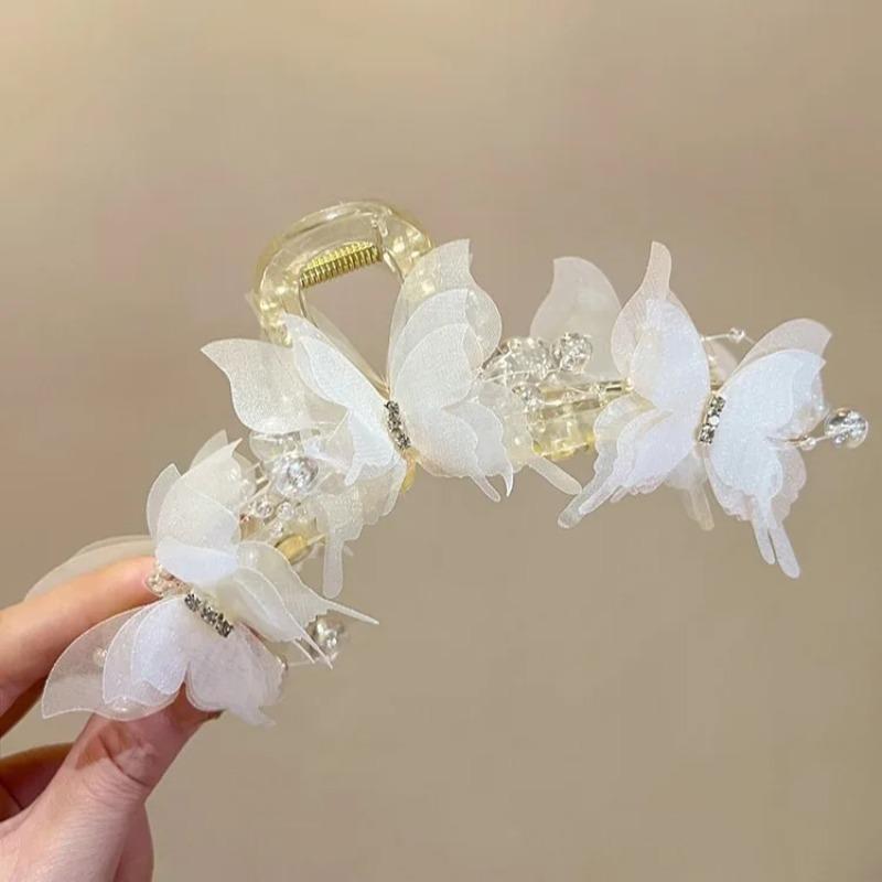 Butterfly Clip Hair Catcher For Women, Elegant And Romantic Butterfly Shaped Hair Accessories, A Daily Commuting Hair Tie And Styling Tool