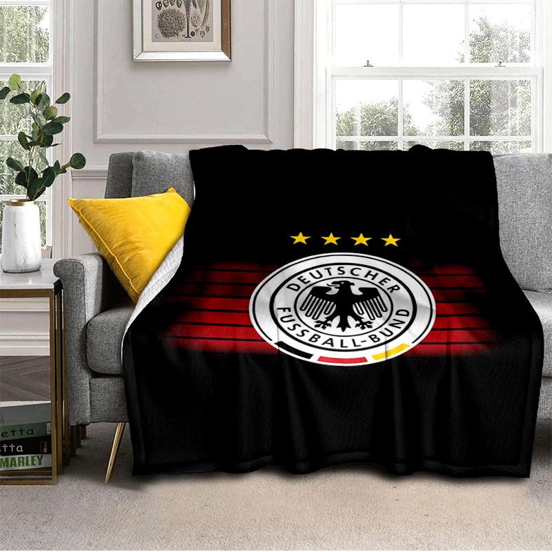 German Football Emblem Printed Throws Blanket Soft Flannel Blankets for Couch Bed Gifts for Men Women Picnic blanket Christmas gifts