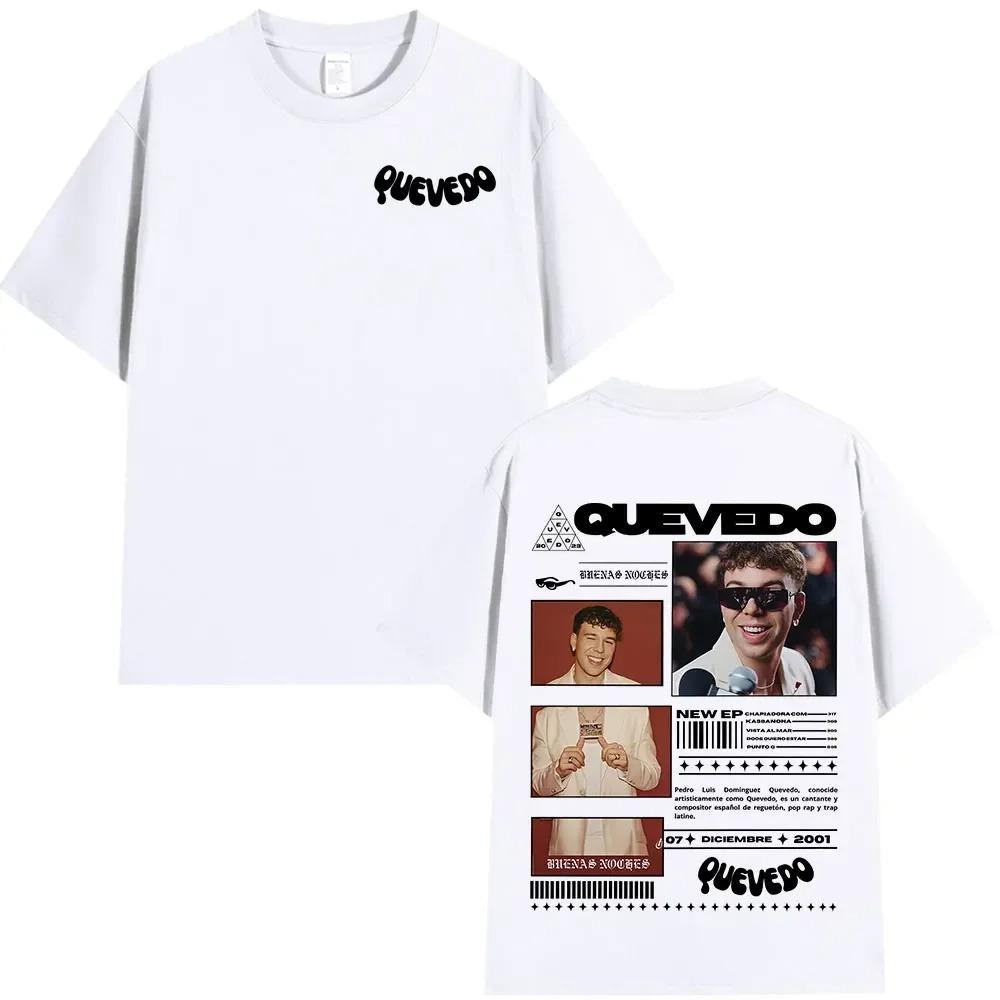 Rapper QUEVEDO DOBROU NOC Album Tour Tričko Pánské Dámské Módní Hip Hopová Trička Ležérní Volné Tričko s Krátkým Rukávem Streetwear