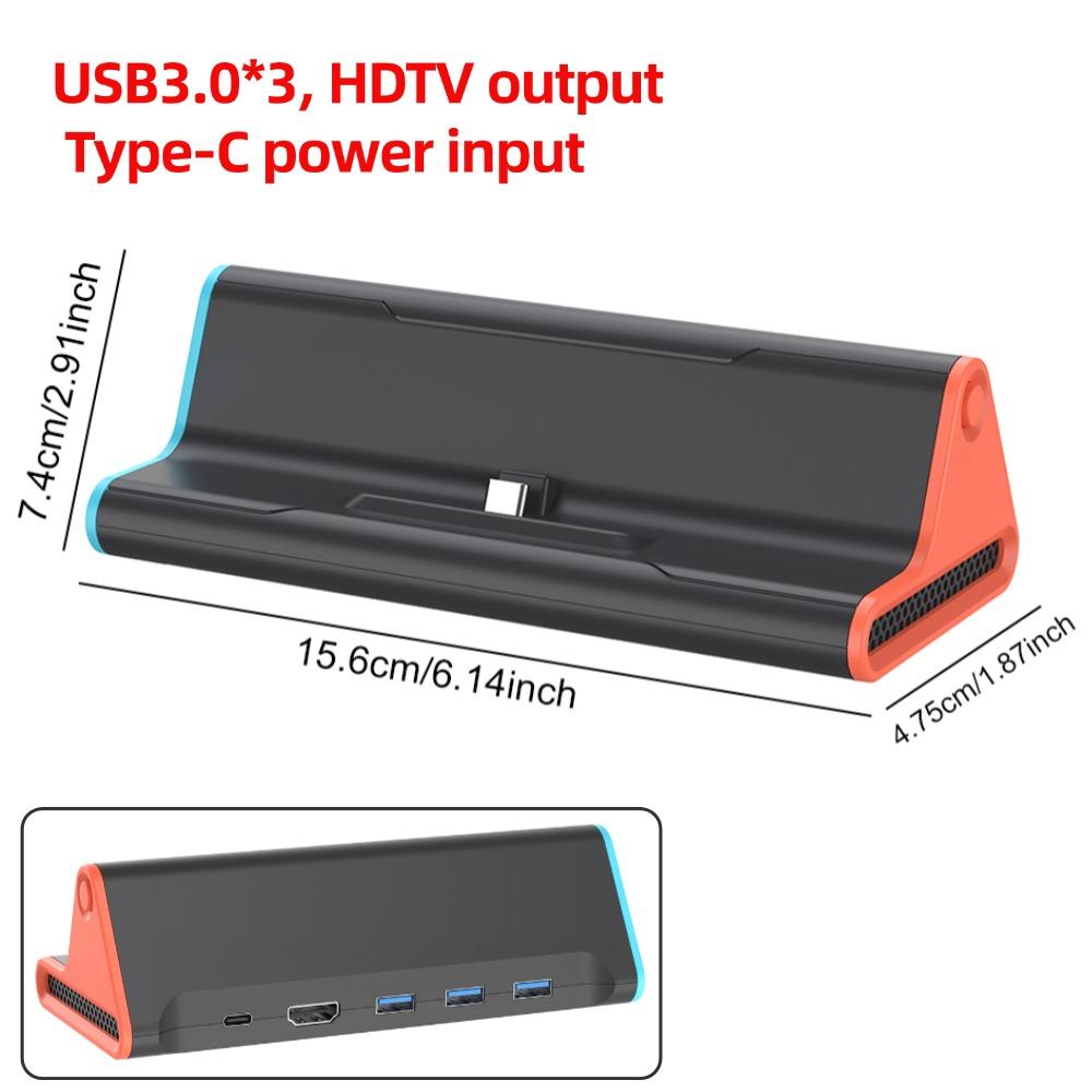 Portable TV Dock Station Base with Type C/USB Port for Nintendo Switch 2 Game Console Charging Stand Fast Charging Adapter Base