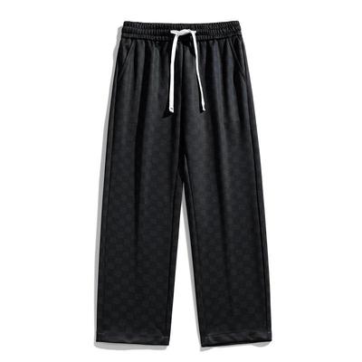 Spring and Autumn/Summer Loose Straight-leg Pants Plaid Casual Men's Pants