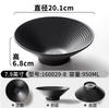 Restaurant Melamine Tableware, Soup Bowls, Noodle Bowls, Threaded Frosted Black Plastic Bowls, Thick and Large Capacity