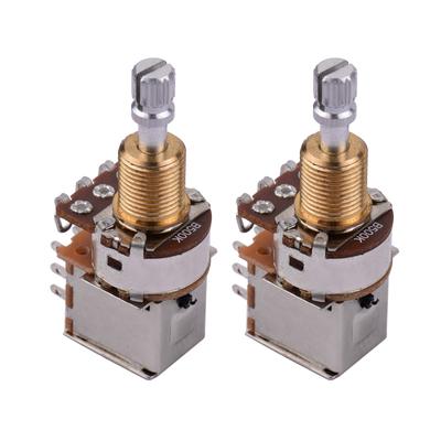 Potenziometri per basso per chitarra elettrica Pentole ad albero diviso Push Push Button Switch Parti per chitarra 2 pezzi