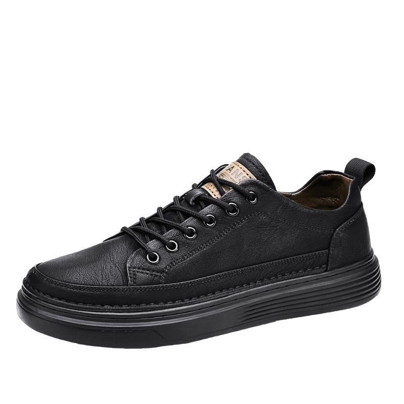 Läderskor för män Herrskor Low Top Andningsförmåga Sport Vardagsskor SkatBoard Skor
