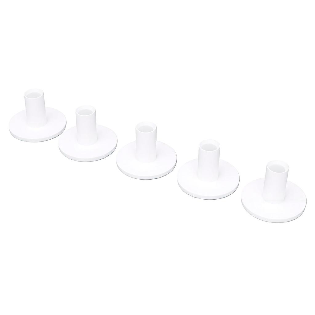 5 Pcs Rubber Tees for Driving Range Mats 90 Degree Bendable Practice Mat Tees with Stable Wide Base White 1.38in