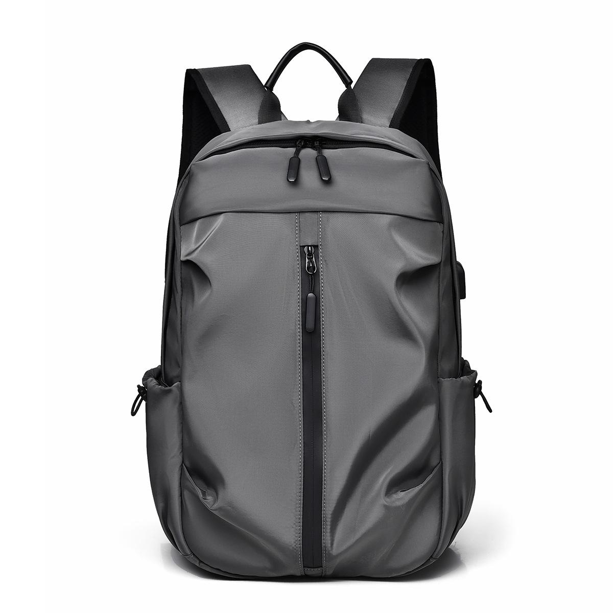 

Casual Backpack Men S Trendy College Student Schoolbag Fashionable Simple Commuter Lightweight Computer Bag Spot one size fits all сірий колір