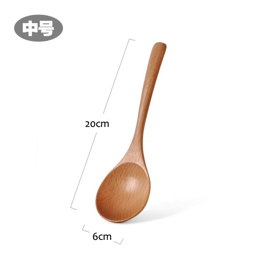 Wooden Spoon Rice Scoop Coffee Stirring Mixing Soup Spoons Natural Cooking Utensils Handmade Home Tableware Cutlery for Kicthen