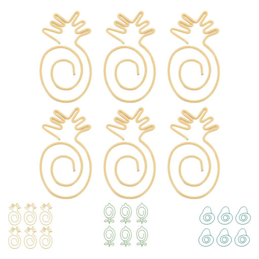 100Pcs Cute Paper Clips Lovely Fruit Design Exquisite Color Wide Application Kids Paper Clips for Of