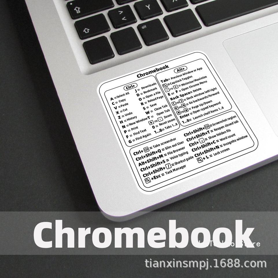 Nálepky s klávesovými zkratkami pro Word Excel Windows/MAC/OS Grafika písmen Ochranná nálepka na notebook