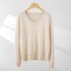 Women's Cashmere V-Neck Pullover, Loose Brushed Knit, Autumn/Winter 2025, All-Color Base Layer Sweater