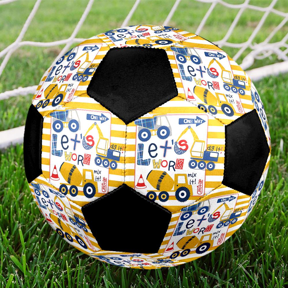 Excavator Theme Size 5 Soccer Ball, Suitable for Both Indoor and Outdoor Matches, a Gift Suitable for Everyone.