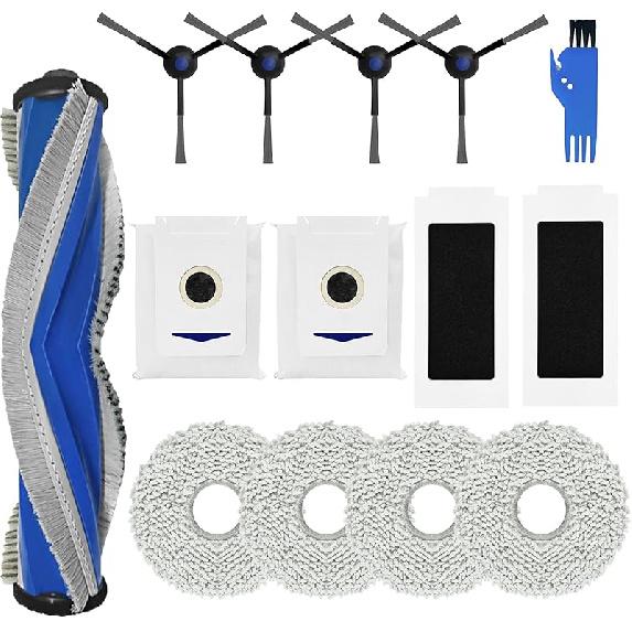 

10 Pack Replacement Parts Set for Shark RV2310 RV2310AE Robot Vacuum Cleaner 1 Main Brush 2 HEPA Filters 6 Side Brushes 1 Cleaning Brush Ecovacs Deebot T30