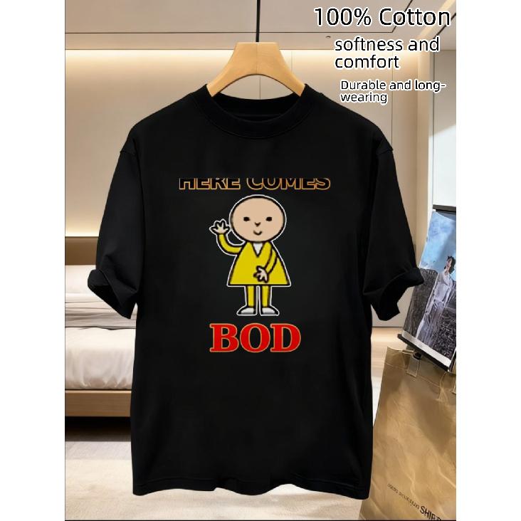 This Black Vintage T-Shirt Showcases The BOD Lettering Along with The Mr. Funny Character Design. Crafted from Soft, Breathable Material, This S чёрный