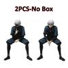 20cm Ken Kaneki Sitting Figure Tokyo Ghoul GK Replaceable Double Head Double Arms Statue with Base Anime Model Toy Deco Boy Gift