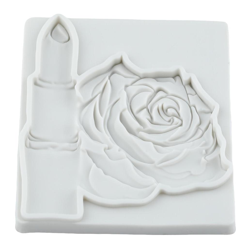 Rose Lipstick Silicone Molds Lipstick Fondant Mold Cake Decorating Tools Cupcake Topper Candy Chocolate Gumpaste Mold