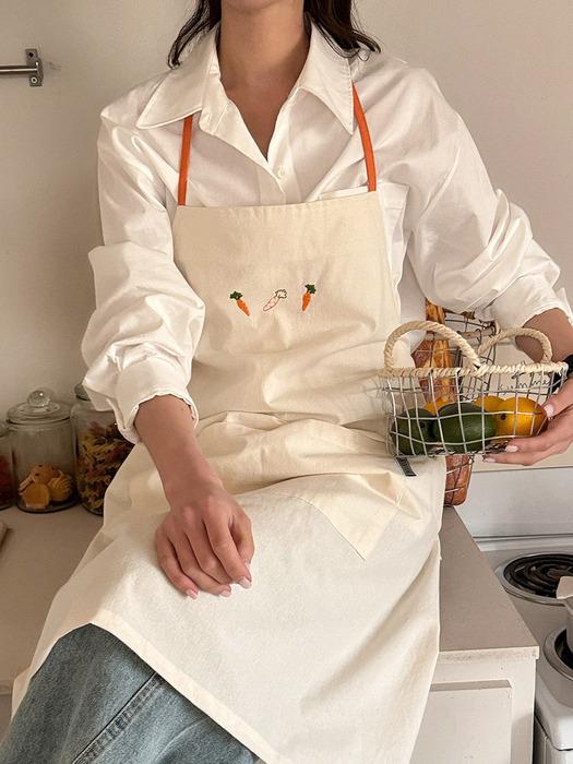 BELLELIFE Carrot Embroidered Apron single type