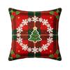 2D Flat Christmas Pillow Cover Christmas Tree Xmas Tree Pillowslip Throw Cushion Case  Winter Decor