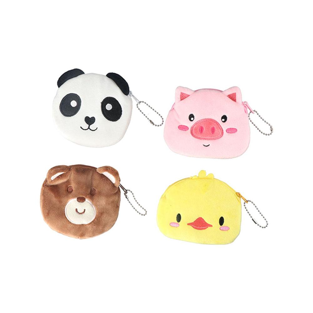 Chicken Panda Plush Coin Purse Bear Cartoon Storage Bag Portable Plush Earphone Bag  Ladies