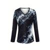 Standard Size Women's Fashion Women's V-Neck Long Sleeve T-Shirt