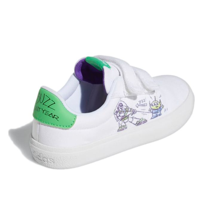 Toy Story x Adidas Vulc Raid3r J Buzz Lightyear Kids Sneakers White Cloud-White Semi-Solar-Lime GZ0625