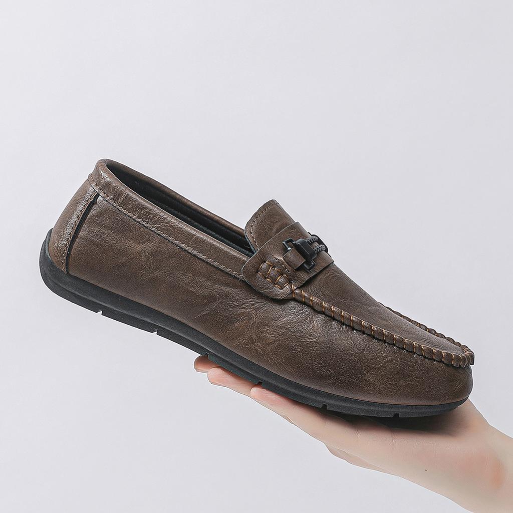 Shoes Men'S One Pedal Doudou Loafers Casual Dress British Breathable Men'S Color Soft Bottom Trend Driving