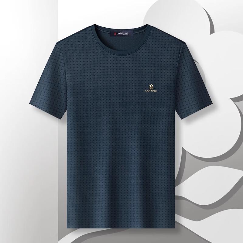 MONTAGUT Men s Quick-Dry Jacquard Round Neck T-Shirt 50