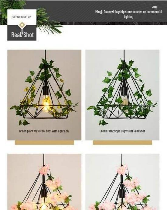 Trendy Diamond Pendant Light for Music Bars, Milk Tea Shops, and Forest-Themed Décor