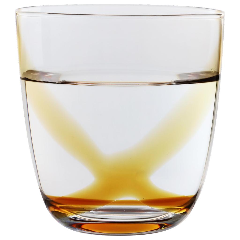 Toyo Sasaki Glass CORROT Cross 10084 Made in (Amber) [Handmade Glass, Japan, 280ml]