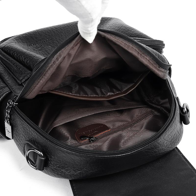 Vintage Backpack Women's PU Backpack Large Capacity Multifunctional Shoulder Bag