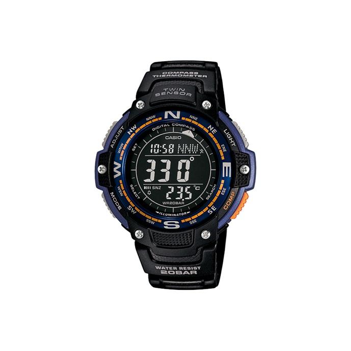 

Casio Sports Gear Series Outdoor Climbing Multifunction Dual Sensor Outdoor Sports Watch Quartz Movement Resin Strap Men watches Black SGW-100-2B Black Dial