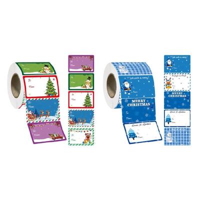 400Pcs Christmas Name Tagged Sticker Self Adhesive Labels for Gift Bags Box Wrapping Paper Decors Christmas Gift Tagged