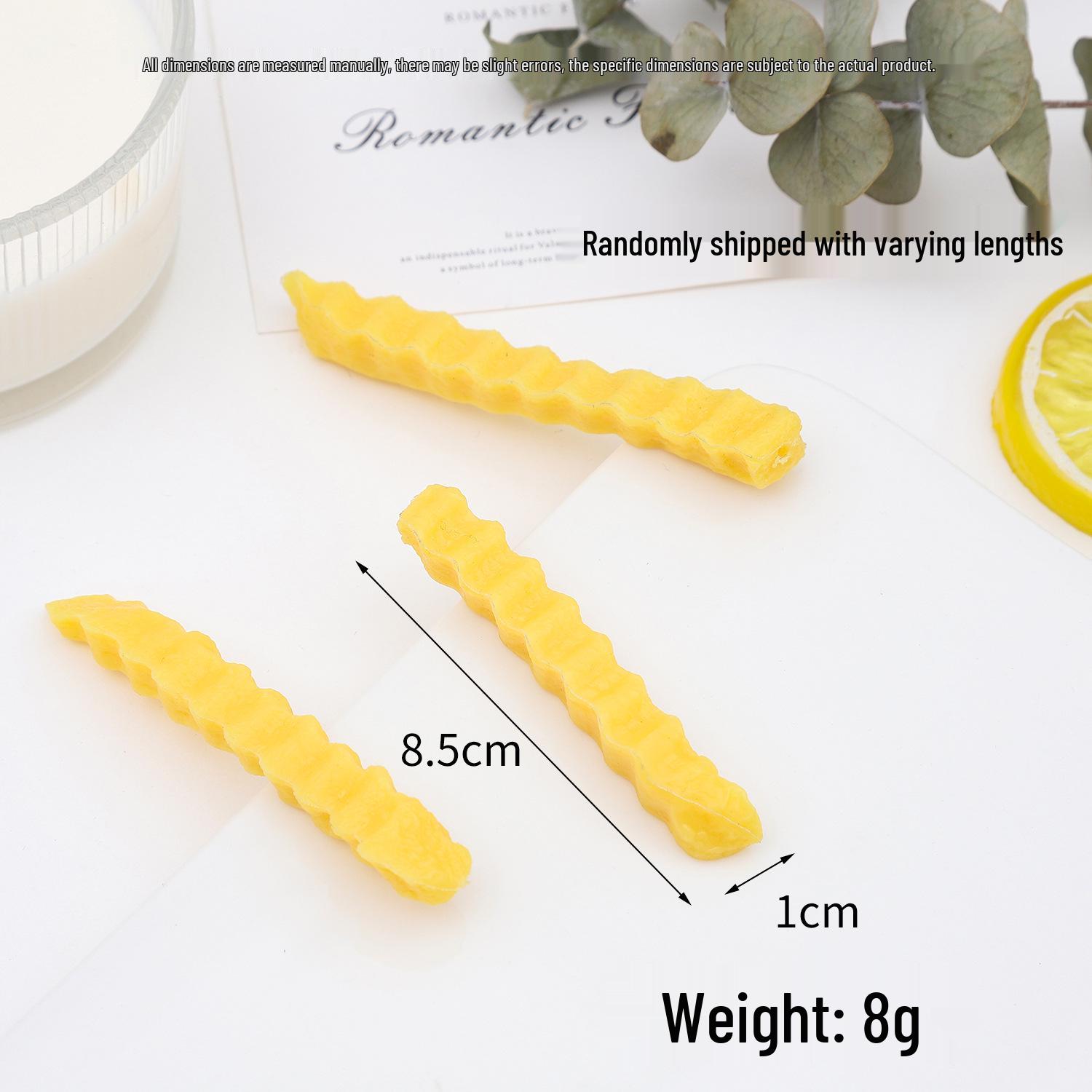 PVC Wavy Wolf Tooth French Fries Keychain Pendant