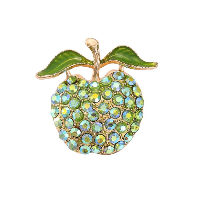 

Light Luxury Crystal Strawberry Sweet Enamel Brooch Cute Rhinestone Fruits Badge Fashionable Clothing Accessories Corsage Gifts