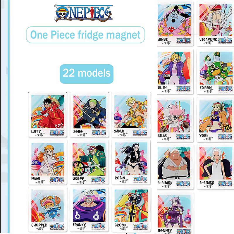 1pc Official ONE PIECE Egghead Polaroid-Style Fridge Magnet Blind Box. Collect the Straw Hat Crew—A Decorative Gift for Friends.